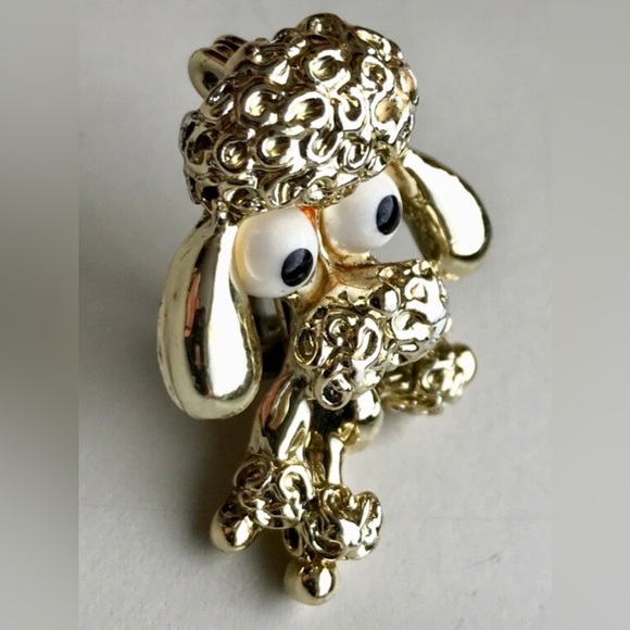 Vintage 1960s Antique Signed Gerry's FRENCH POODLE BROOCH Pinback Brooch - Picture 8 of 8